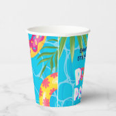 Tropical Pool Party Geburtstag Pappbecher (Rechts)