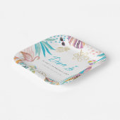 Tropical Pool Party Geburtstag Pappteller (Gewinkelt)