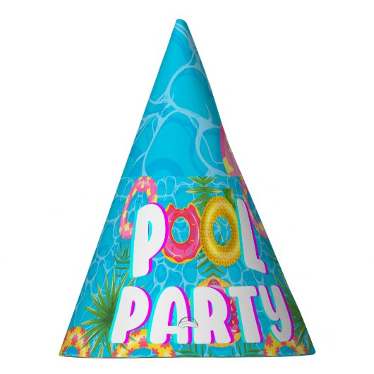 Tropical Pool Party Geburtstag Partyhütchen (Rechts)