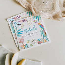 Tropical Pool Party Geburtstag Serviette