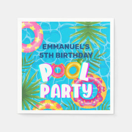 Tropical Pool Party Geburtstag Serviette