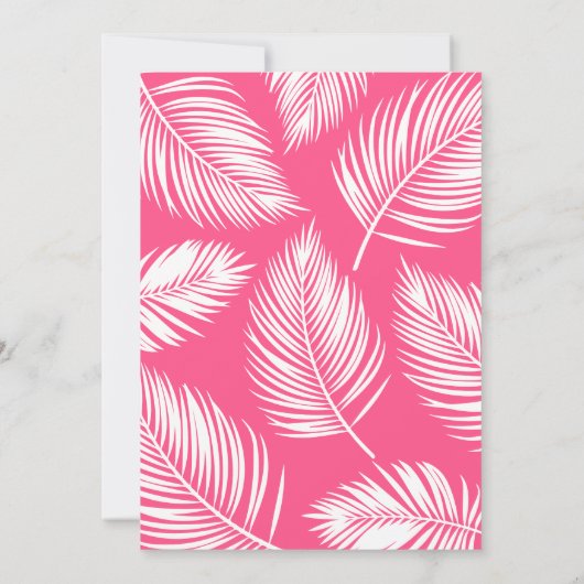 Tropical Pool Party Girl Birthday Einladung (Rückseite)