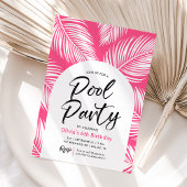 Tropical Pool Party Girl Birthday Einladung
