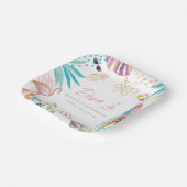 Tropical Pool Party Girl Birthday Pappteller (Gewinkelt)