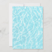 Tropical Pool Party Retro Sommer Geburtstag Party Einladung (Rückseite)