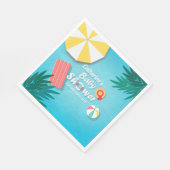 Tropical Pool Party Summer Baby Dusche Serviette (Ecke)