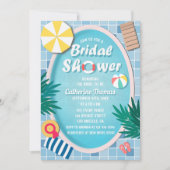 Tropical Pool Party Summer Brautparty Einladung (Vorderseite)