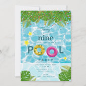 Tropical Pool Party Swimming Pool Birthday Einladung (Vorderseite)