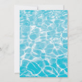 Tropical Pool Party Swimming Pool Birthday Einladung (Rückseite)