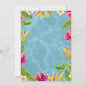 Tropical Pool Party zum Geburtstag Einladung (Rückseite)