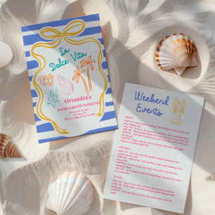 Tropical Poolside Bachelorette Einladung