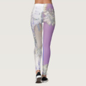 Tropical Positive Vibes Palm Tree Blätter Leggings (Rückseite)
