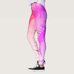 Tropical Positive Vibes Palm Tree Blätter Leggings