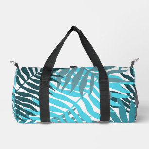Tropical Print Blue Blätter Bold Duffle Bag