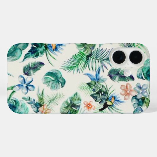Tropical Print Hawaii i iPhone Case (Rückseite (Horizontal))