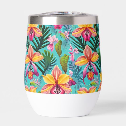 Tropical Print Wine Tumbler (Vorderseite)