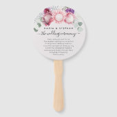 Tropical Protea and Eukalyptus Wedding Program Fächer (Vorderseite)