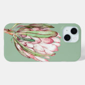 Tropical Protea Floral on Mint Case-Mate iPhone Hülle (Rückseite (Horizontal))