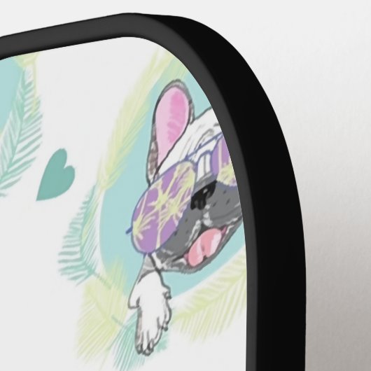 Tropical Pug Pattern Pickleball Schläger (Linke Seite)