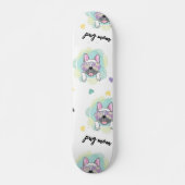 Tropical Pug Pattern Skateboard (Vorne)