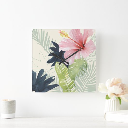 Tropical Punch Collection Quadratische Wanduhr (Zuhause)