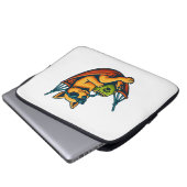 Tropical Pup Vibes Laptopschutzhülle (Vorne Knopf)