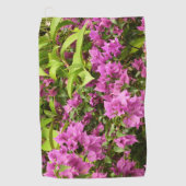 Tropical Purple Bougainvillea Floral Golfhandtuch (Vorderseite)