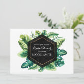 Tropical Rain Forest Island Blätter Einladungen (Stehend Vorderseite)