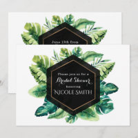 Tropical Rain Forest Island Blätter Einladungen