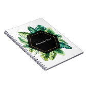 Tropical Rain Forest Island Blätter Eleganter Somm Notizblock (Rechte Seite)