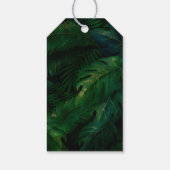 Tropical Rainforest Leafy Green Wedge Vielen Dank Geschenkanhänger (Rückseite)