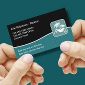 Tropical Realtor Modern Business Cards Visitenkarte