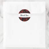 Tropical Red Elegant Hibiskus Floral Sticker (Tasche)
