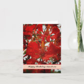 Tropical Red Flamboyant Blume Geburtstag Karte (Vorderseite)