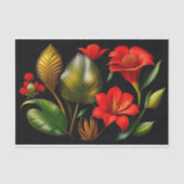 Tropical Red Floral Illustration Seidenpapier (Vorderseite)