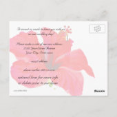 Tropical Red Hibiskus Blume Vielen Dank Postkarte (Rückseite)