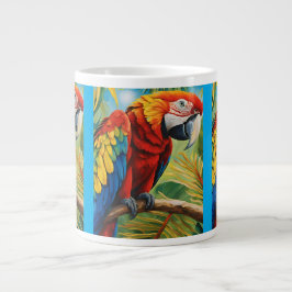 Tropical Red Macaw, Exotic Bird in Vibrant Colors  Jumbo-Tasse