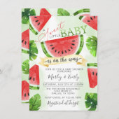 Tropical Red Watermelon Kinderdusche Einladung (Vorne/Hinten)