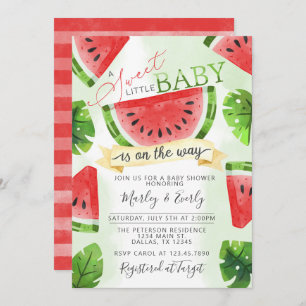Tropical Red Watermelon Kinderdusche Einladung