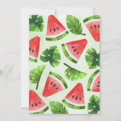 Tropical Red Watermelon Kinderdusche Einladung (Rückseite)