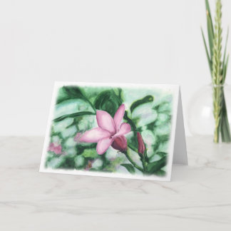 Tropical Reflection watercolor art greeting card Karte