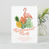 Tropical Retirement Party Einladung (Stehend Vorderseite)