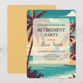 Tropical Retirement party Save The Date (Vorne/Hinten)