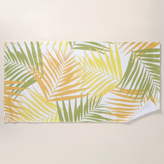 Tropical Retro #2 #palms #decor #art Strandtuch (Vorderseite)