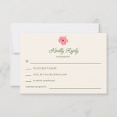 Tropical Retro Coastal Wedding Invitation, RSVP Karte (Vorderseite)