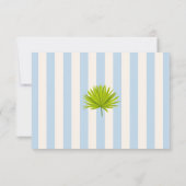 Tropical Retro Coastal Wedding Invitation, RSVP Karte (Rückseite)