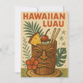 Tropical Retro Tiki Drink Hawaiian Luau Geburtstag Einladung (Vorderseite)