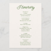 Tropical Retro Wedding Letter and Itinerary Programm (Rückseite)