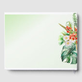 Tropical Ring Wedding Guest Book Gästebuch (Rückseite)