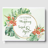 Tropical Ring Wedding Guest Book Gästebuch (Vorderseite)